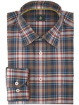 Robert Talbott Rust Anderson Windowpane Check Medium Spread Collar Sport Shirt LUM34015-26 - Fall 2014 Collection Sport Shirts | Sam's Tailoring Fine Men's Clothing