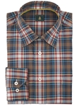 Robert Talbott Rust Torres Windowpane Check Medium Spread Collar Long Sleeves Sport Shirt LUM34013-26 - Fall 2014 Collection Sport Shirts | Sam's Tailoring Fine Men's Clothing