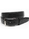 Torino Leather Black South American Caiman Belt 50380 - Holiday 2014 Collection Exotic Belts | Sam's Tailoring Fine Men's Clothing