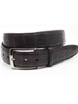 Torino Leather Brown South American Caiman Belt 50381 - Holiday 2014 Collection Exotic Belts | Sam's Tailoring Fine Men's Clothing