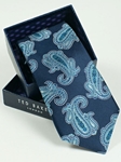 Ted Baker Prussian Blue with Paisley Design Silk Tie SAMSTAILOR-5310 - Fall 2014 Collection Ties | Sam's Tailoring Fine Men's Clothing