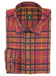 Robert Talbott Brick Anderson Windowpane Plaid Check Wide Spread Collar Sport Shirt LUM4400D-04 - Spring 2015 Collection Sport Shirts | Sam's Tailoring Fine Men's Clothing