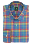 Robert Talbott Plaid Check Design Wide Spread Collar Trim Fit Crespi III Sport Shirt TSM4005D - Spring 2015 Collection Sport Shirts | Sam's Tailoring Fine Men's Clothing