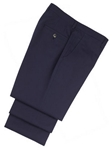 Hickey Freeman Navy Cotton Silk Trousers 51604006F063 - Spring 2015 Collection Trousers | Sam's Tailoring Fine Men's Clothing