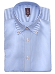 Robert Talbott Light Blue and White Stripes Medium Spread Collar Trim Fit Estate Dress Shirt C2648I3V-24 - Spring 2015 Collection Dress Trim Shirts | Sam's Tailoring Fine Men's Clothing