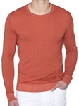 Robert Talbott Ember Garment Dyed Skinner Crew Neck Sweater LS708-02 - Spring 2015 Collection Sweaters | Sam's Tailoring Fine Men's Clothing