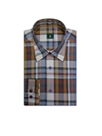 Robert Talbott Rust with Check Design Medium Spread Collar Classic Fit RT Sport Shirt LUM33063-01 - Spring 2015 Collection View All Shirts | Sam's Tailoring Fine Men's Clothing