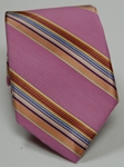 Robert Talbott Dark Pink with Multi Color Stripes Design Best Of Class Tie - Spring 2015 Collection Best Of Class Ties | Sam's Tailoring Fine Men's Clothing