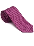 Robert Talbott Pink with Geometric Weave Design Pebble Beach Silk Seven Fold Tie 51899M0-02 - Fall 2015 Collection Seven Fold Ties | Sam's Tailoring Fine Men's Clothing