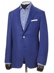 Hickey Freeman Blue Silk Blend Sport Coat 51504100D016 - Spring 2015 Collection Sport Coats and Blazers | Sam's Tailoring Fine Men's Clothing