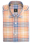 Robert Talbott Papaya Plaid Check Design Wide Spread Collar Classic Fit Anderson Sport Shirt LUM15S27-01 - Spring 2015 Collection Sport Shirts | Sam's Tailoring Fine Men's Clothing