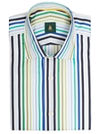 Robert Talbott Hunter Stripes Wide Spread Collar Cotton Tailored Fit Crespi III Sport Shirt TSM15S15-02 - Spring 2015 Collection Sport Shirts | Sam's Tailoring Fine Men's Clothing
