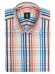 Robert Talbott Pecan with Plaid Check Design Wide Spread Collar Cotton Tailored Fit Crespi III Sport Shirt TSM15S16-01 - Spring 2015 Collection Sport Shirts | Sam's Tailoring Fine Men's Clothing