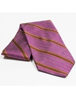Jhane Barnes Purple with Brown Stripes Design Silk Tie JLPJBT0021 - Ties or Neckwear | Sam's Tailoring Fine Men's Clothing