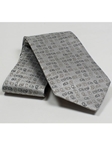 Jhane Barnes Grey with Geometric Design Silk Tie JLPJBT0036 - Ties or Neckwear | Sam's Tailoring Fine Men's Clothing
