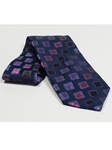 Jhane Barnes Navy with Geometric Design Silk Tie JLPJBT0068 - Ties or Neckwear | Sam's Tailoring Fine Men's Clothing