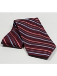 Jhane Barnes Red Brown with Stripes Silk Tie JLPJBT0076 - Ties or Neckwear | Sam's Tailoring Fine Men's Clothing