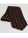 Jhane Barnes Dark Brown with Geometric Design Silk Tie JLPJBT0084 - Ties or Neckwear | Sam's Tailoring Fine Men's Clothing