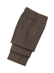 Wool Flat Front Brown Traveler Trousers | Buy  Hickey FreeMan's  Trousers