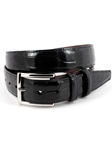 Genuine American Alligator Belt - Black 50500 - Torino Leather Exotic Belts | Sam's Tailoring Fine Men's Clothing