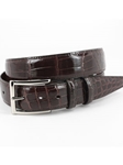 Genuine American Alligator Belt - Brown 50501 - Torino Leather Exotic Belts | Sam's Tailoring Fine Men's Clothing