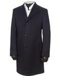 Navy 3 Button Cashmere OverCoat | Hickey Freeman New Coats Collection | Sams Tailoring