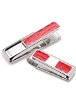 Rodeo Red Alligator 2 Pocket Money Clip  | M-Clip New Money Clip | Sams Tailoring