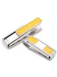 Yellow American Alligator 2 Pocket Money Clip  | M-Clip New Money Clip | Sams Tailoring