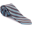 Robert Talbott Brown with Blue and Sky Stripe Welch Margetson Best of Class Tie 58961E0-03 - Spring 2016 Collection Best Of Class Ties | Sam's Tailoring Fine Men's Clothing