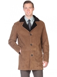 Sued Cocoa Saratoga Shearling Coat| Aston Leather Coats 2016 | Sams Tailoring