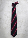 Black Classic Stripes Precious Silk Tie | Italo Ferretti Super Class Collection | Sam's Tailoring