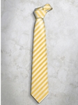 Yellow & White Classic Stripes Refined Silk Tie | Italo Ferretti Super Class Collection | Sam's Tailoring
