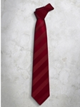 Dark Red Stripes Refined Silk Tie | Italo Ferretti Super Class Collection | Sam's Tailoring