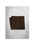 Brown Silk Satin Men's Handkerchief | Italo Ferretti Super Class Collection | Sam's Tailoring