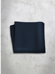 Dark Blue Silk Satin Men's Handkerchief | Italo Ferretti Super Class Collection | Sam's Tailoring