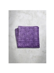 Lilac Pattren Design Silk Satin Men's Handkerchief  | Italo Ferretti Super Class Collection | Sam's Tailoring