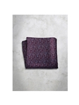 Violet Pattren Design Silk Satin Men's Handkerchief  | Italo Ferretti Super Class Collection | Sam's Tailoring