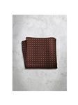 Brown Pattren Design Silk Satin Men's Handkerchief  | Italo Ferretti Super Class Collection | Sam's Tailoring