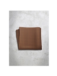 Brown & White Pattren Design Silk Satin Men's Handkerchief  | Italo Ferretti Super Class Collection | Sam's Tailoring