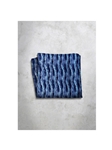 Blue Striped Pattren Design Silk Satin Men's Handkerchief  | Italo Ferretti Super Class Collection | Sam's Tailoring