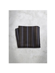 Grey Stripes Silk Men's Handkerchief | Italo Ferretti Super Class Collection | Sam's Tailoring