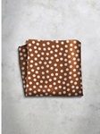 Brown Polka Dots Design Silk Satin Men's Handkerchief  | Italo Ferretti Super Class Collection | Sam's Tailoring