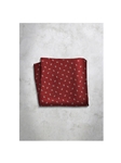 Red Pattern Design Silk Satin Men's Handkerchief  | Italo Ferretti Super Class Collection | Sam's Tailoring