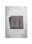 Grey Stripes Design Silk Satin Men's Handkerchief  | Italo Ferretti Super Class Collection | Sam's Tailoring