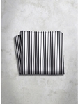 Grey & Black Stripes Design Silk Satin Men's Handkerchief | Italo Ferretti Super Class Collection | Sam's Tailoring