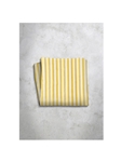 Yellow & White Stripes Design Silk Satin Men's Handkerchief | Italo Ferretti Super Class Collection | Sam's Tailoring