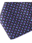 Suit Blue & Black Silk Satin Tie | Italo Ferretti Casino Collection | Sams Tailoring Fine Men's Clothing