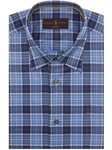 Robert Talbott Blue with Check Design Classic Fit Anderson II Sport Shirt LUM36075-01 - Spring 2016 Collection Sport Shirts | Sam's Tailoring Fine Men's Clothing