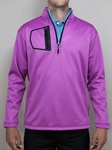 Fuschia "Victory" Quater Zip Pullover | Betenly Golf Sweaters Collection | Sam's Tailoring