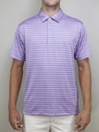Violet "Greer" Stripe Polo Shirt | Betenly Golf Polos Collection | Sam's Tailoring